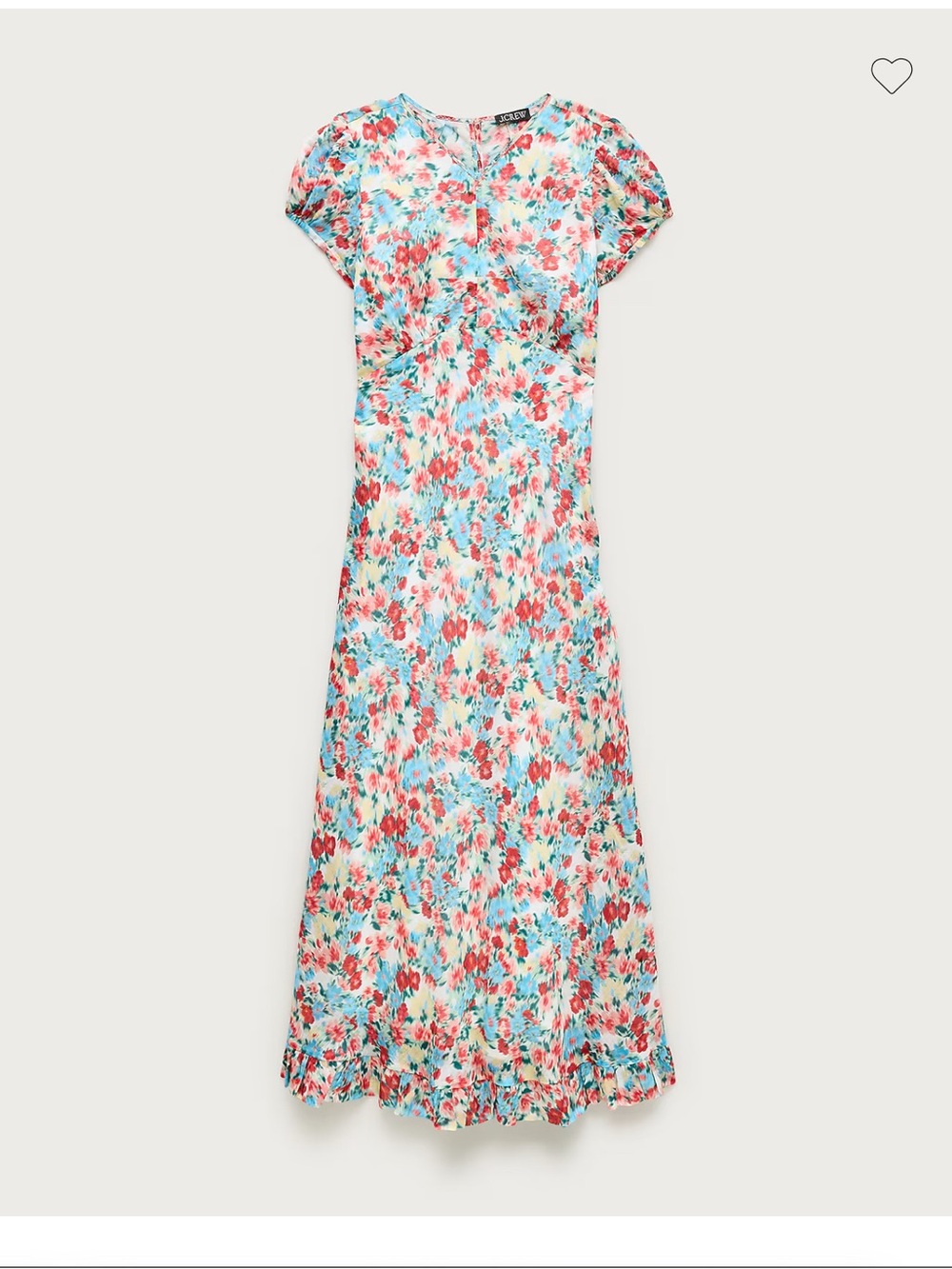 J. Crew Ruffle-hem Midi dress floral